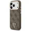 Калъф Guess Hardcase 4G Triangle Logo MagSafe (GUHMP18LP4GTDGMW) - iPhone 18 Pro / iPhone 17 Pro - Кафяв