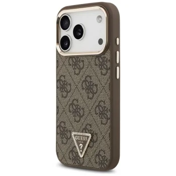 Калъф Guess Hardcase 4G Triangle Logo MagSafe (GUHMP18LP4GTDGMW) - iPhone 18 Pro / iPhone 17 Pro - Кафяв