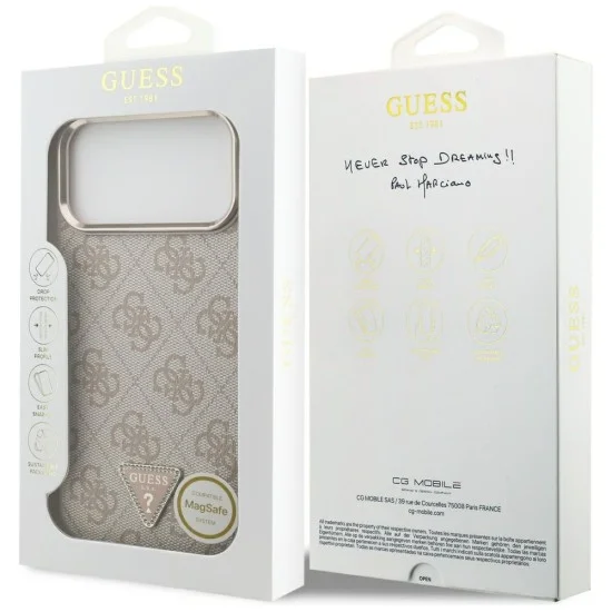 Калъф Guess Hardcase 4G Triangle Logo MagSafe (GUHMP18XP4GTDGMP) - iPhone 18 Pro Max / iPhone 17 Pro Max - Розов