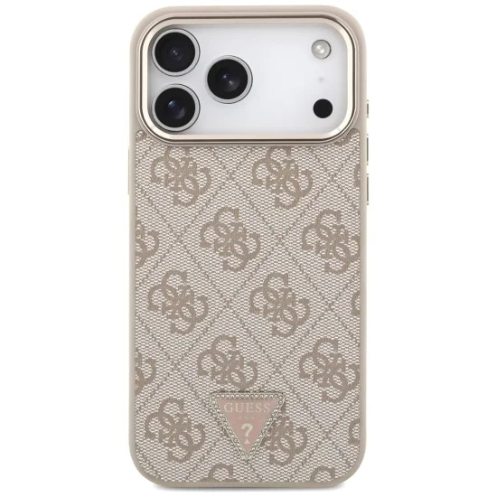 Калъф Guess Hardcase 4G Triangle Logo MagSafe (GUHMP18XP4GTDGMP) - iPhone 18 Pro Max / iPhone 17 Pro Max - Розов