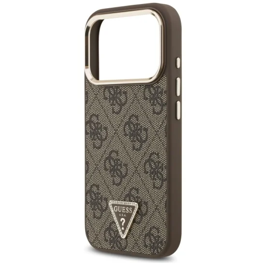 Калъф Guess Hardcase 4G Triangle Logo MagSafe (GUHMP18XP4GTDGMW) - iPhone 18 Pro Max / iPhone 17 Pro Max - Кафяв