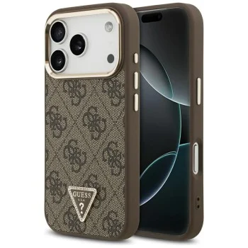 Калъф Guess Hardcase 4G Triangle Logo MagSafe (GUHMP18XP4GTDGMW) - iPhone 18 Pro Max / iPhone 17 Pro Max - Кафяв