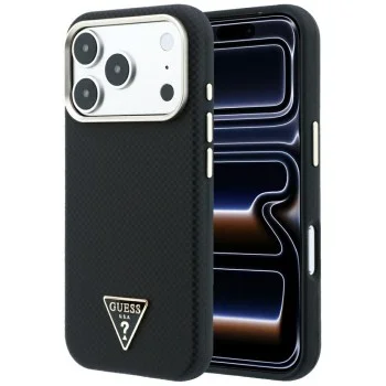 Калъф Guess Kevlar Triangle Logo MagSafe (GUHMP18L6PWKSGTK) - iPhone 18 Pro / iPhone 17 Pro - Черен