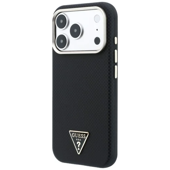 Калъф Guess Kevlar Triangle Logo MagSafe (GUHMP18L6PWKSGTK) - iPhone 18 Pro / iPhone 17 Pro - Черен