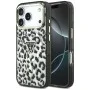 Калъф Guess Leopard Glitter Triangle Logo MagSafe (GUHMP18LHLEGTGLK) - iPhone 18 Pro / iPhone 17 Pro - Черен