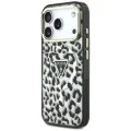 Калъф Guess Leopard Glitter Triangle Logo MagSafe (GUHMP18LHLEGTGLK) - iPhone 18 Pro / iPhone 17 Pro - Черен