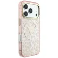 Калъф Guess Leopard Glitter Triangle Logo MagSafe (GUHMP18LHLEGTGLP) - iPhone 18 Pro / iPhone 17 Pro - Розов