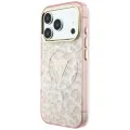 Калъф Guess Leopard Glitter Triangle Logo MagSafe (GUHMP18LHLEGTGLP) - iPhone 18 Pro / iPhone 17 Pro - Розов