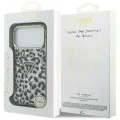 Калъф Guess Leopard Glitter Triangle Logo MagSafe (GUHMP18XHLEGTGLK) - iPhone 18 Pro Max / iPhone 17 Pro Max - Черен