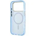 Калъф Guess Leopard Glitter Triangle Logo MagSafe (GUHMP18XHLEGTGLU) - iPhone 18 Pro Max / iPhone 17 Pro Max - Светлосин