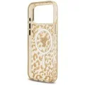 Калъф Guess Leopard Glitter Triangle Logo MagSafe (GUHMP18XHLEGTGLW) - iPhone 18 Pro Max / iPhone 17 Pro Max - Кафяв
