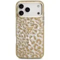 Калъф Guess Leopard Glitter Triangle Logo MagSafe (GUHMP18XHLEGTGLW) - iPhone 18 Pro Max / iPhone 17 Pro Max - Кафяв