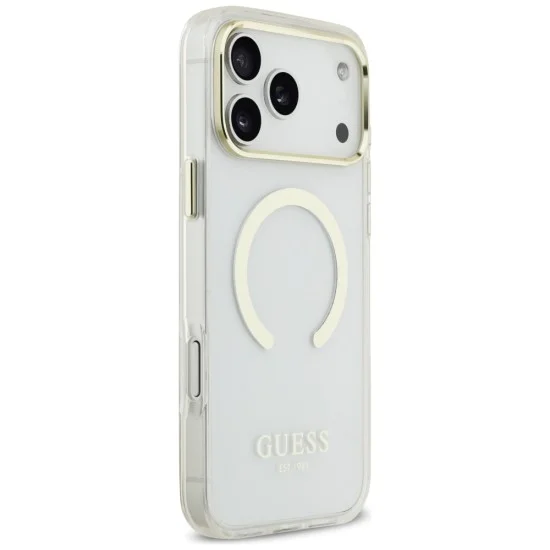 Калъф Guess Metal Outline MagSafe (GUHMP18XHTRMD) - iPhone 18 Pro Max / iPhone 17 Pro Max - Златист