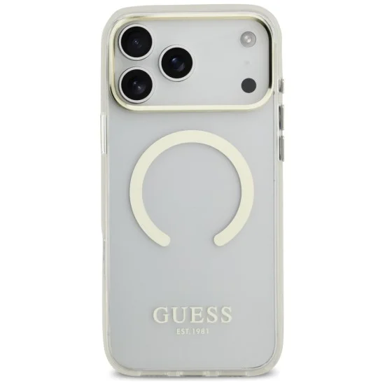 Калъф Guess Metal Outline MagSafe (GUHMP18XHTRMD) - iPhone 18 Pro Max / iPhone 17 Pro Max - Златист