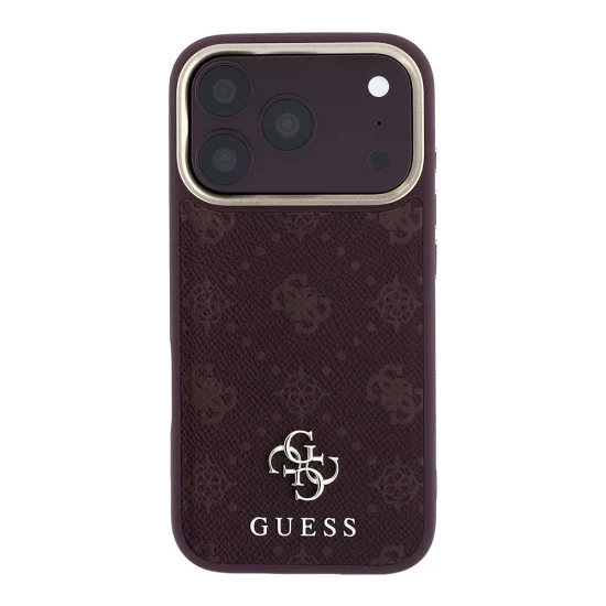 Guess - Peony 4G Small Logo MagSafe (GUHMP18L6PGS4NPU) - iPhone 18 Pro / iPhone 17 Pro - Burgundy