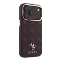 Guess - Peony 4G Small Logo MagSafe (GUHMP18L6PGS4NPU) - iPhone 18 Pro / iPhone 17 Pro - Burgundy