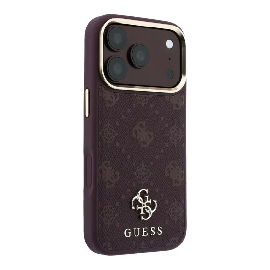Guess - Peony 4G Small Logo MagSafe (GUHMP18L6PGS4NPU) - iPhone 18 Pro / iPhone 17 Pro - Burgundy