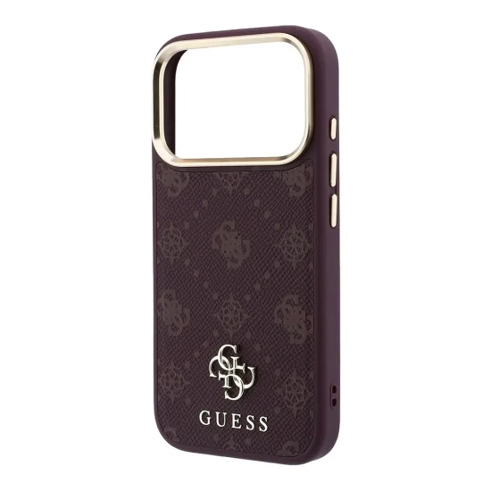 Guess - Peony 4G Small Logo MagSafe (GUHMP18L6PGS4NPU) - iPhone 18 Pro / iPhone 17 Pro - Burgundy