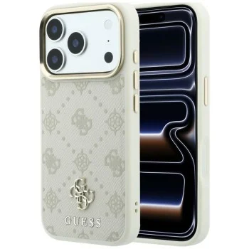 Калъф Guess - Peony 4G Small Logo MagSafe (GUHMP18X6PGS4NPE) - iPhone 18 Pro Max / iPhone 17 Pro Max - Бежов