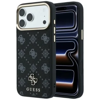 Калъф Guess - Peony 4G Small Logo MagSafe (GUHMP18X6PGS4NPK) - iPhone 18 Pro Max / iPhone 17 Pro Max - Черен