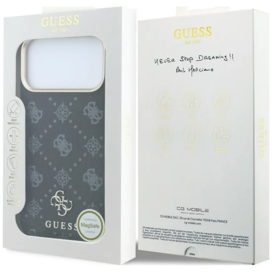 Guess - Peony 4G Small Logo MagSafe (GUHMP18X6PGS4NPK) - iPhone 18 Pro Max / iPhone 17 Pro Max - Black