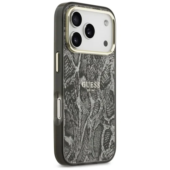 Калъф Guess Python Pattern MagSafe (GUHMP18LHIMPYGK) - iPhone 18 Pro / iPhone 17 Pro - Черен