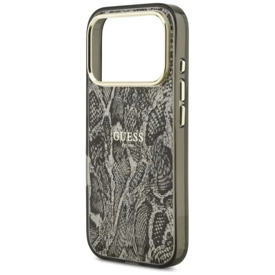 Калъф Guess Python Pattern MagSafe (GUHMP18LHIMPYGK) - iPhone 18 Pro / iPhone 17 Pro - Черен