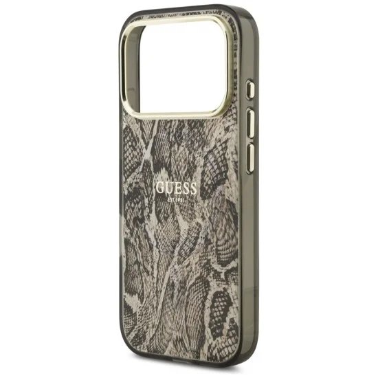 Калъф Guess Python Pattern MagSafe (GUHMP18LHIMPYGW) - iPhone 18 Pro / iPhone 17 Pro - Кафяв