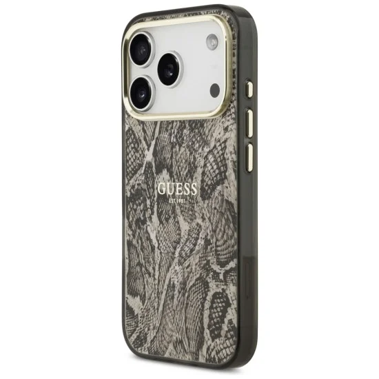Калъф Guess Python Pattern MagSafe (GUHMP18XHIMPYGW) - iPhone 18 Pro Max / iPhone 17 Pro Max - Кафяв