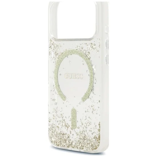 Guess - Resin Bottom Glitter MagSafe (GUHMP18LRGRGED) - iPhone 18 Pro / iPhone 17 Pro - Gold