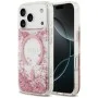 Калъф Guess - Resin Bottom Glitter MagSafe (GUHMP18LRGRGEP) - iPhone 18 Pro / iPhone 17 Pro - Розов