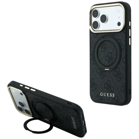 Guess - Ring Stand Classic Logo MagSafe (GUHMP18L6PS4RSCLK) - iPhone 18 Pro / iPhone 17 Pro - Black