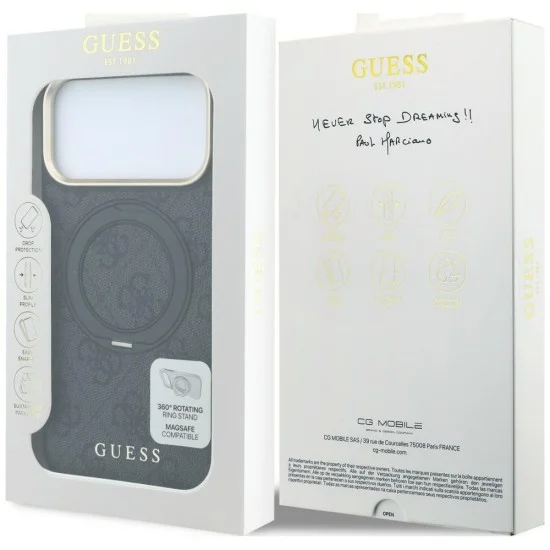 Guess - Ring Stand Classic Logo MagSafe (GUHMP18L6PS4RSCLK) - iPhone 18 Pro / iPhone 17 Pro - Black