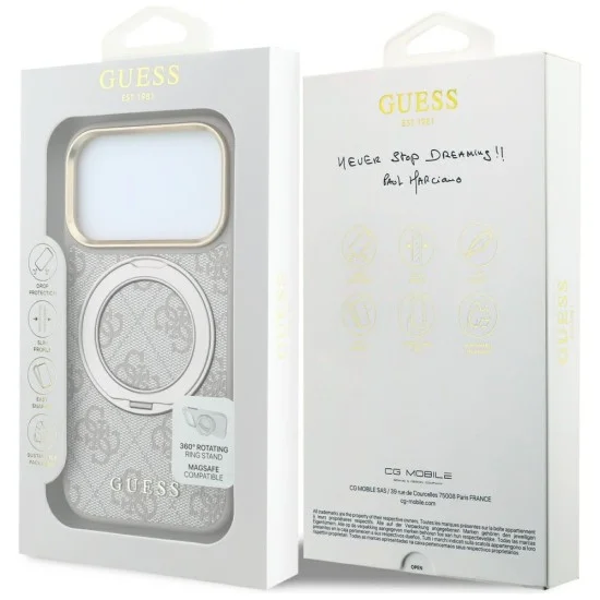 Guess - Ring Stand Classic Logo MagSafe (GUHMP18X6PS4RSCLP) - iPhone 18 Pro Max / iPhone 17 Pro Max - Pink
