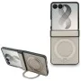 Калъф Guess Ring Stand Grained Classic Logo MagSafe (GUHMZF86PSGRSCLE) - Samsung Galaxy Z Flip8 - Бежов