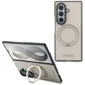 Калъф Guess Ring Stand Grained Classic Logo MagSafe (GUHMZFD86PSGRSCLE) - Samsung Galaxy Z Fold8 Ultra - Бежов