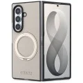 Калъф Guess Ring Stand Grained Classic Logo MagSafe (GUHMZFD86PSGRSCLE) - Samsung Galaxy Z Fold8 Ultra - Бежов