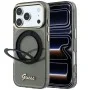 Калъф Guess Ring Stand Script Metal Logo MagSafe (GUHMP18L6HCCMSK) - iPhone 18 Pro / iPhone 17 Pro - Черен