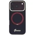 Калъф Guess Ring Stand Script Metal Logo MagSafe (GUHMP18L6HCCMSU) - iPhone 18 Pro / iPhone 17 Pro - Бордо