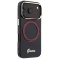 Калъф Guess Ring Stand Script Metal Logo MagSafe (GUHMP18L6HCCMSU) - iPhone 18 Pro / iPhone 17 Pro - Бордо