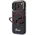 Калъф Guess Ring Stand Script Metal Logo MagSafe (GUHMP18L6HCCMSU) - iPhone 18 Pro / iPhone 17 Pro - Бордо