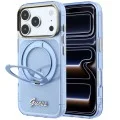 Калъф Guess Ring Stand Script Metal Logo MagSafe (GUHMP18X6HCCMSB) - iPhone 18 Pro Max / iPhone 17 Pro Max - Светлосин