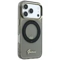 Калъф Guess Ring Stand Script Metal Logo MagSafe (GUHMP18X6HCCMSK) - iPhone 18 Pro Max / iPhone 17 Pro Max - Черен
