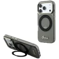 Калъф Guess Ring Stand Script Metal Logo MagSafe (GUHMP18X6HCCMSK) - iPhone 18 Pro Max / iPhone 17 Pro Max - Черен