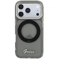 Калъф Guess Ring Stand Script Metal Logo MagSafe (GUHMP18X6HCCMSK) - iPhone 18 Pro Max / iPhone 17 Pro Max - Черен