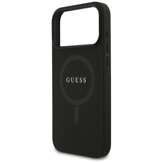 Калъф Guess Saffiano MagSafe (GUHMP18XPSAHMCK) - iPhone 18 Pro Max / iPhone 17 Pro Max - Черен
