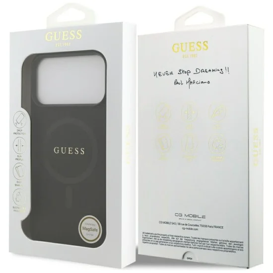 Калъф Guess Saffiano MagSafe (GUHMP18XPSAHMCK) - iPhone 18 Pro Max / iPhone 17 Pro Max - Черен