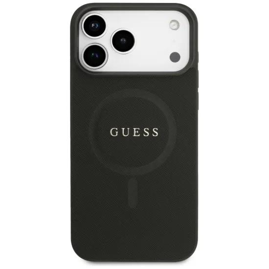 Калъф Guess Saffiano MagSafe (GUHMP18XPSAHMCK) - iPhone 18 Pro Max / iPhone 17 Pro Max - Черен