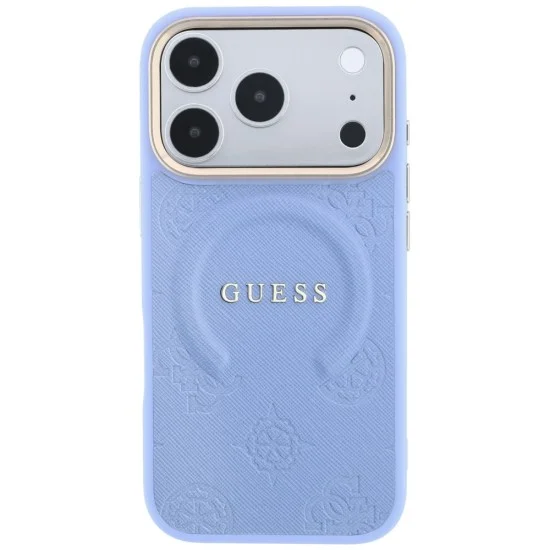 Guess - Saffiano Peony & Ring MagSafe (GUHMP18LPSAMSECB) - iPhone 18 Pro / iPhone 17 Pro - Light Blue