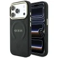Guess - Saffiano Peony & Ring MagSafe (GUHMP18LPSAMSECK) - iPhone 18 Pro / iPhone 17 Pro - Black